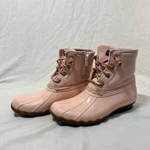 Pink Sperry Saltwater Duck Boots - Flat Heel Sz 36/ W5.5 M4